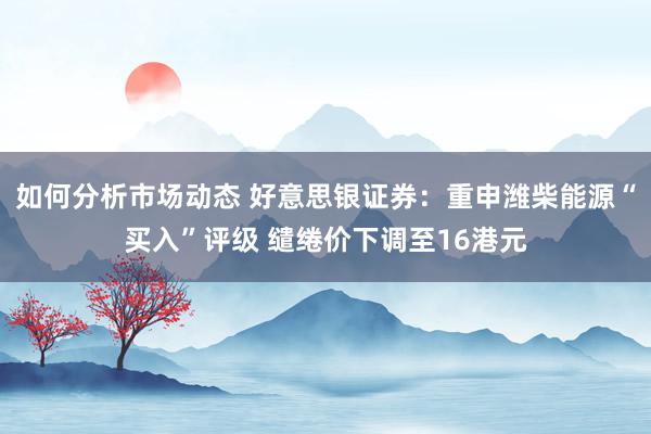 如何分析市场动态 好意思银证券：重申潍柴能源“买入”评级 缱绻价下调至16港元