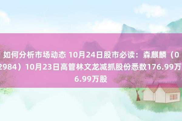 如何分析市场动态 10月24日股市必读：森麒麟（002984）10月23日高管林文龙减抓股份悉数176.99万股