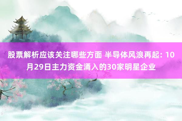 股票解析应该关注哪些方面 半导体风浪再起: 10月29日主力资金涌入的30家明星企业