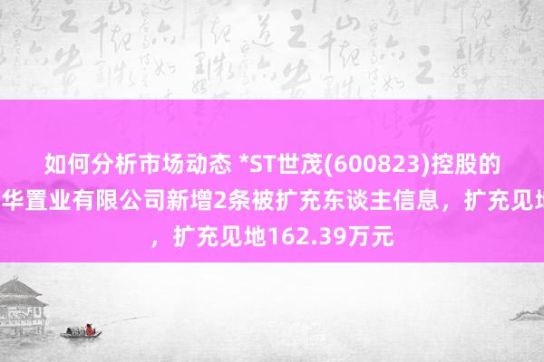 如何分析市场动态 *ST世茂(600823)控股的武汉世茂嘉年华置业有限公司新增2条被扩充东谈主信息，扩充见地162.39万元