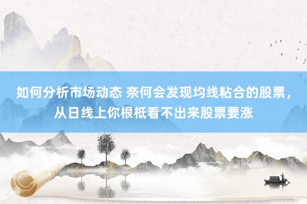 如何分析市场动态 奈何会发现均线粘合的股票，从日线上你根柢看不出来股票要涨