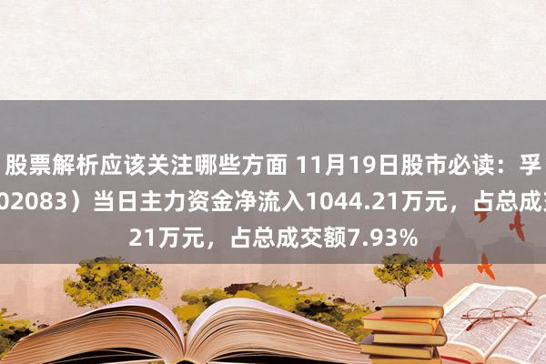 股票解析应该关注哪些方面 11月19日股市必读：孚日股份（002083）当日主力资金净流入1044.21万元，占总成交额7.93%