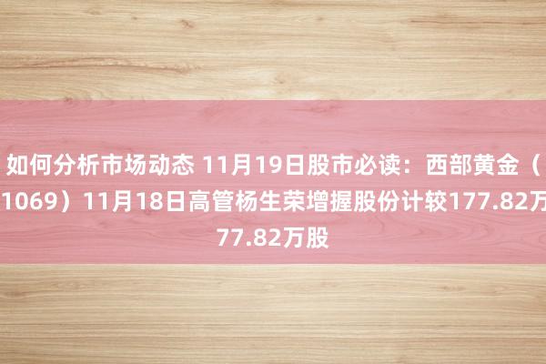 如何分析市场动态 11月19日股市必读：西部黄金（601069）11月18日高管杨生荣增握股份计较177.82万股