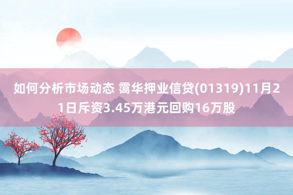 如何分析市场动态 霭华押业信贷(01319)11月21日斥资3.45万港元回购16万股