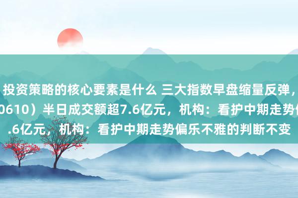 投资策略的核心要素是什么 三大指数早盘缩量反弹，A500指数ETF（560610）半日成交额超7.6亿元，机构：看护中期走势偏乐不雅的判断不变