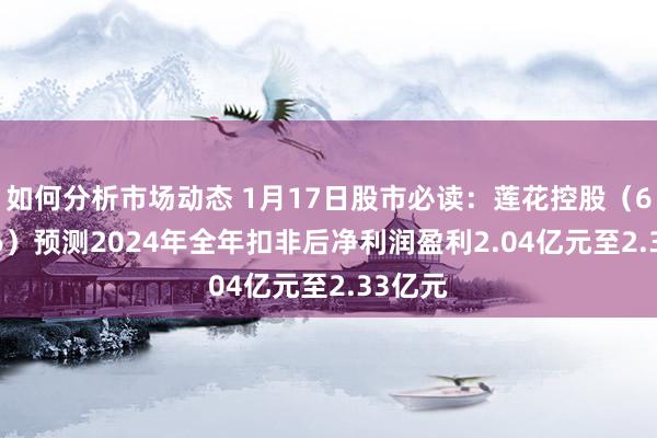 如何分析市场动态 1月17日股市必读：莲花控股（600186）预测2024年全年扣非后净利润盈利2.04亿元至2.33亿元