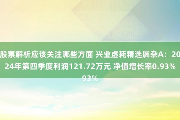 股票解析应该关注哪些方面 兴业虚耗精选羼杂A：2024年第四季度利润121.72万元 净值增长率0.93%