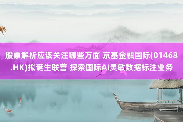 股票解析应该关注哪些方面 京基金融国际(01468.HK)拟诞生联营 探索国际AI灵敏数据标注业务