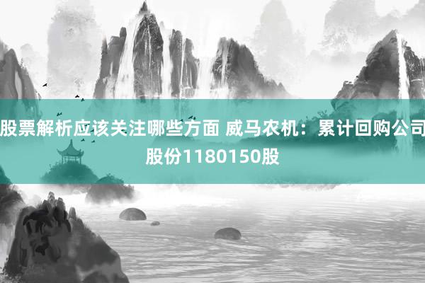 股票解析应该关注哪些方面 威马农机：累计回购公司股份1180150股