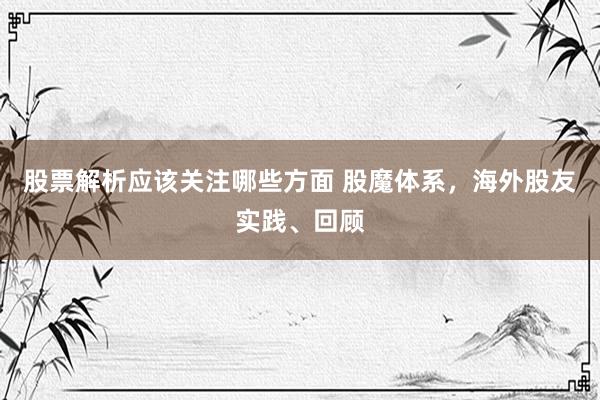 股票解析应该关注哪些方面 股魔体系，海外股友实践、回顾