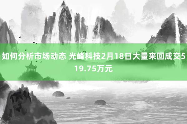 如何分析市场动态 光峰科技2月18日大量来回成交519.75万元