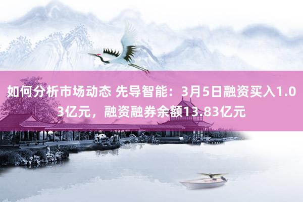 如何分析市场动态 先导智能：3月5日融资买入1.03亿元，融资融券余额13.83亿元