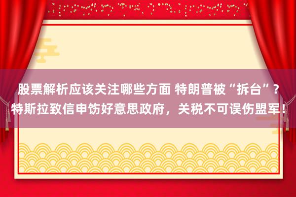 股票解析应该关注哪些方面 特朗普被“拆台”？特斯拉致信申饬好意思政府，关税不可误伤盟军！